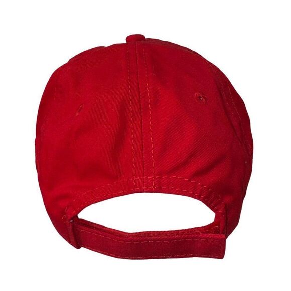 Hipster Lumberjack Beard Strapback Hat Red / White Adjustable OS - Picture 3 of 8